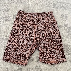 Leopard Print Biker Shorts
